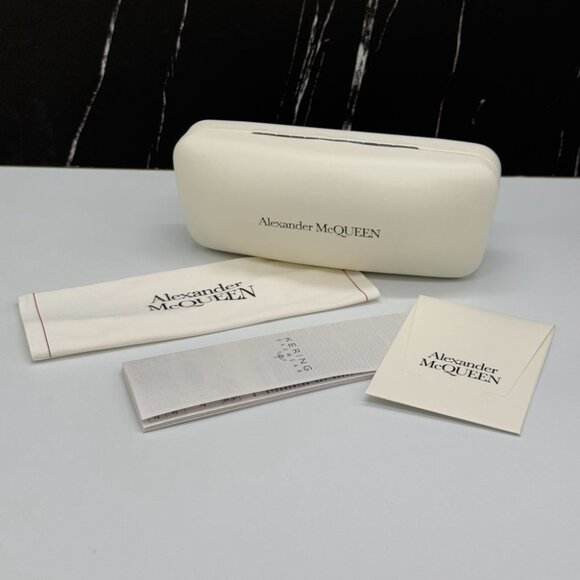 NEW AM0434S 006 ALEXANDER MCQUEEN BURGUNDY CAT EYE WOMEN SUNGLASSES - Picture 11 of 11